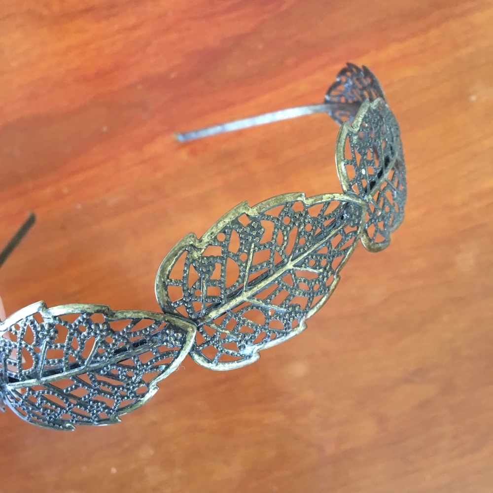Brass Leaf Headband